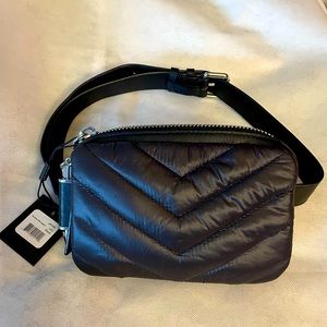 Mackage Jayme black quilted belt bag/Fanny pack, NWT